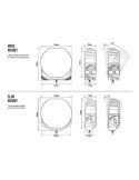 Medidas Faro LED Sentinel 9'' Black con Luz de Posición Blanca y Ambar - Máxima Potencia y Diseño Moderno R112 R7