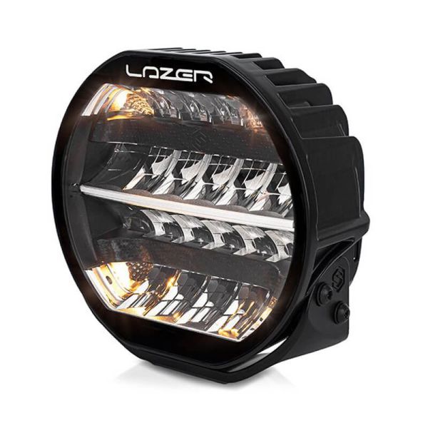 Phare LED noir Sentinel 9'' avec feu de position blanc et ambre - Puissance maximale et design moderne R112 R7