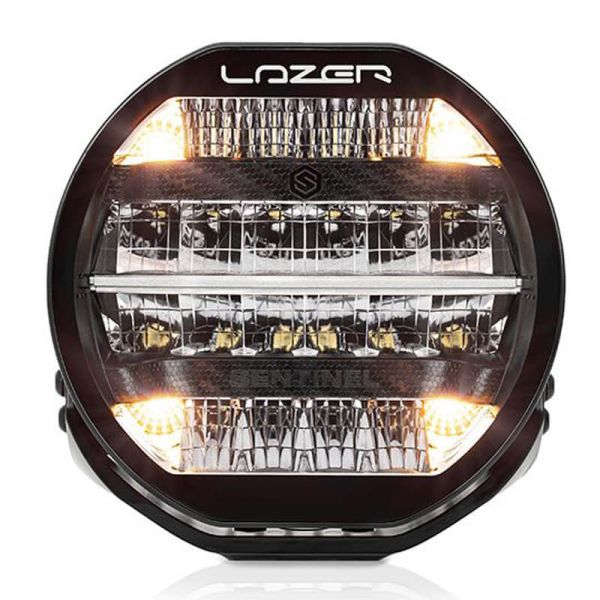 Phare LED noir Sentinel 9'' avec feu de position blanc et ambre - Puissance maximale et design moderne R112 R7