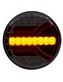 Piloto LED redondo con luz Posición, Intermitente, Freno, Niebla y Marcha atrás 5 Funciones Homologación F1, 2a, R1, S1, AR E9