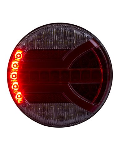Feu de recul LED rond avec feu de position, clignotant, frein, antibrouillard et marche arrière 5 fonctions