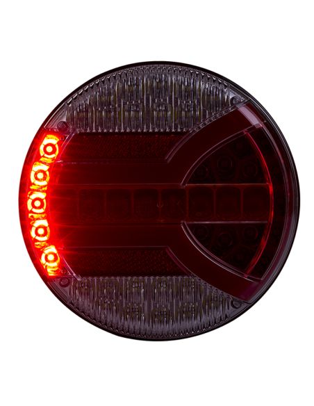 Feu de recul LED rond avec feu de position, clignotant, frein, antibrouillard et marche arrière 5 fonctions