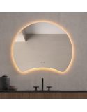 Espelho Meia Lua GÜELL LED Retroiluminado Triplo Toque CCT | LeonLeds