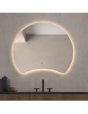 Espelho Meia Lua GÜELL LED Retroiluminado Triplo Toque CCT | LeonLeds