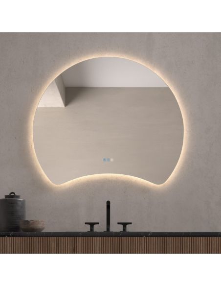 Espejo LED GÜELL Media Luna Retroiluminado Triple Touch CCT | LeonLeds