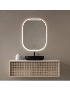 Espelho CUENCA Retroiluminado LED Triplo Toque CCT 3000K-6000K | LeonLeds