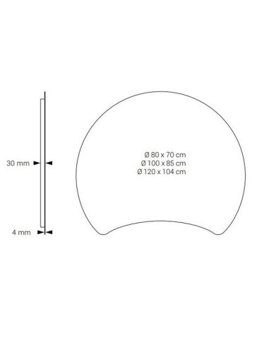 Espelho Meia Lua GÜELL LED Retroiluminado Triplo Toque CCT | LeonLeds