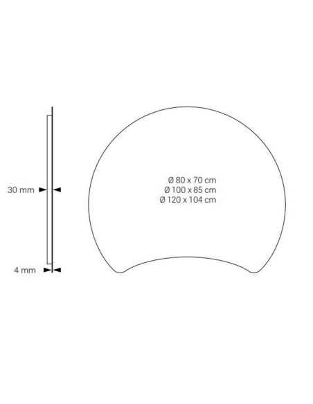 Miroir LED GÜELL Demi-Lune Rétroéclairé Triple Touch CCT | LéonLeds