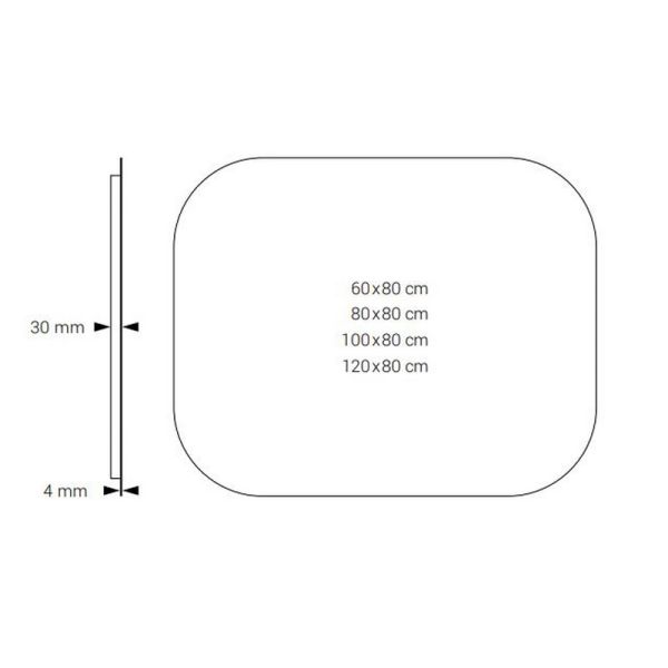 Miroir LED CUENCA rétroéclairé Triple Touch CCT 3000K-6000K | LeonLeds