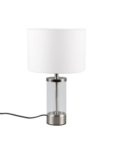 Tischlampe GRAZIA Stoffschirm Weiß...