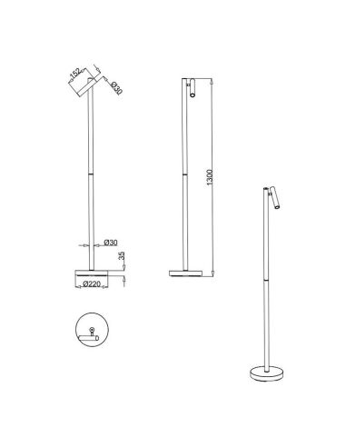 LED Stehlampe 3W dimmbar...