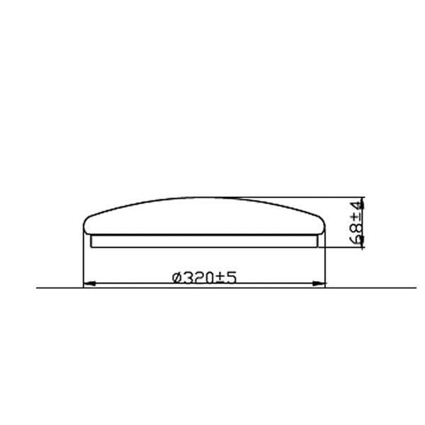 Plafón de Techo LED para baños, 17W 1500Lm, 2700K CANOPUS blanco, estanco al agua, EyeComfort