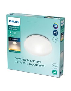 Plafón de Techo LED para baños, 17W 1500Lm, 2700K CANOPUS blanco, estanco al agua, EyeComfort 2