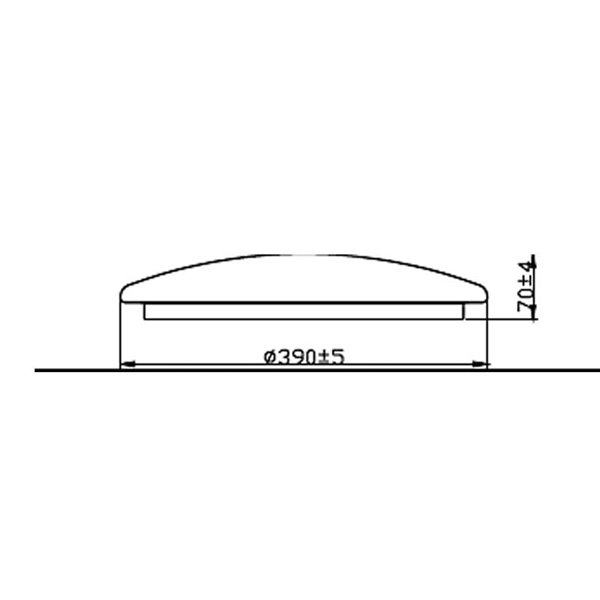 Plafón de Techo LED para baños, 20W 2000Lm, 2700K CANOPUS blanco, estanco al agua, EyeComfort