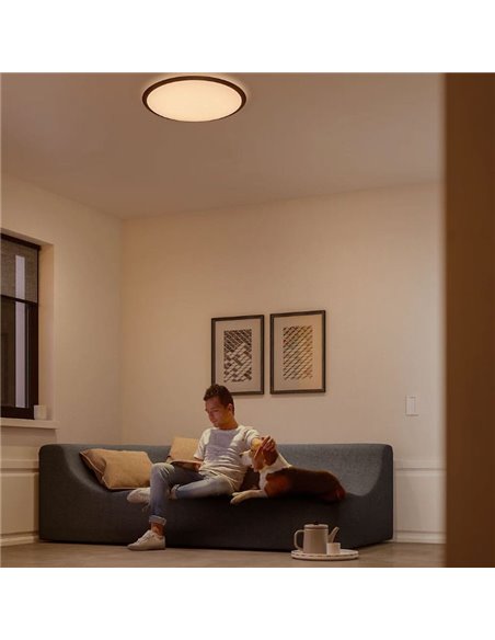 Plafon redondo LED CANAVAL 18W, 1800Lm, 2700K/4000K, branco, regulável, SceneSwitch