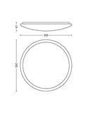 Plafón redondo LED 18W CANAVAL, 1800Lm, 2700K/4000K, Blanco, Regulable, SceneSwitch