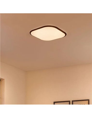 Plafonnier LED carré CANAVAL 18W, 1800Lm, 2700K, Blanc, Gradable, SceneSwitch