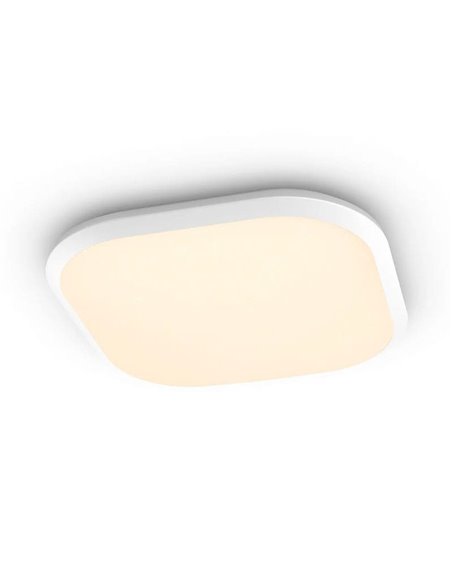Plafonnier LED carré CANAVAL 18W, 1800Lm, 2700K, Blanc, Gradable, SceneSwitch