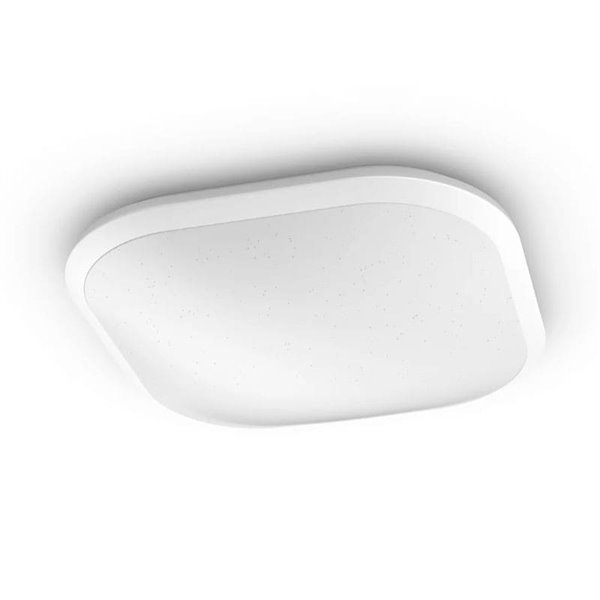 Plafonnier LED carré CANAVAL 18W, 1800Lm, 2700K, Blanc, Gradable, SceneSwitch
