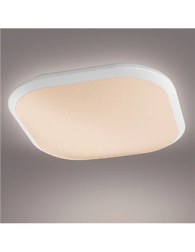 Plafón LED cuadrado 18W CANAVAL, 1800Lm, 2700K, Blanco, Regulable, SceneSwitch