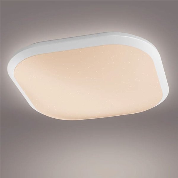 Plafonnier LED carré CANAVAL 18W, 1800Lm, 2700K, Blanc, Gradable, SceneSwitch