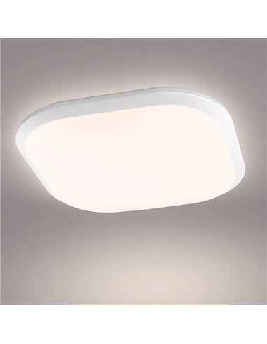 Plafón LED cuadrado 18W CANAVAL, 1800Lm, 2700K, Blanco, Regulable, SceneSwitch