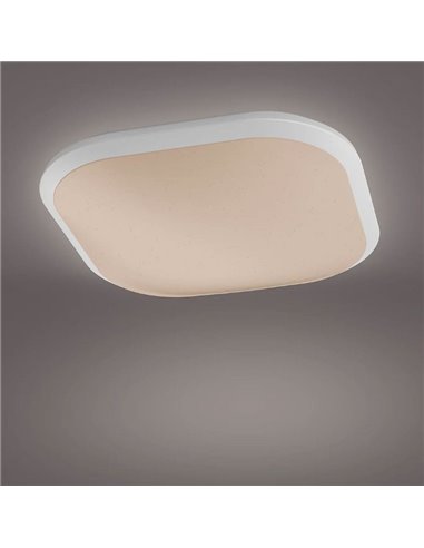 Plafón LED cuadrado 18W CANAVAL, 1800Lm, 2700K, Blanco, Regulable, SceneSwitch
