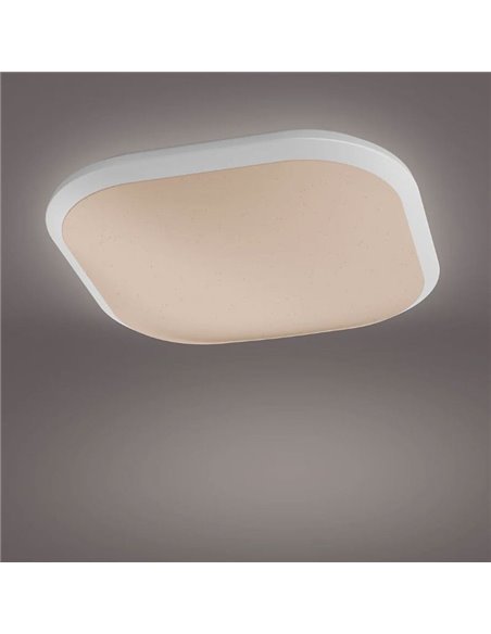 Plafón LED cuadrado 18W CANAVAL, 1800Lm, 2700K, Blanco, Regulable, SceneSwitch