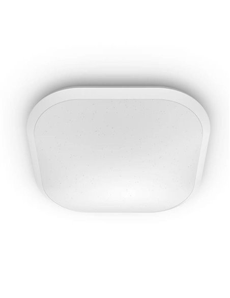 Plafonnier LED carré CANAVAL 18W, 1800Lm, 2700K, Blanc, Gradable, SceneSwitch