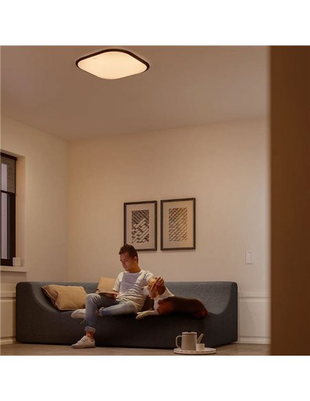 Plafón LED cuadrado 18W CANAVAL, 1800Lm, 2700K, Blanco, Regulable, SceneSwitch