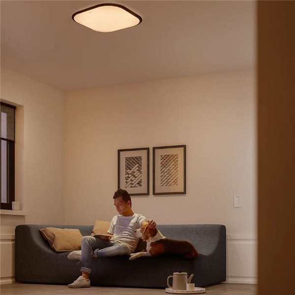 Plafon LED quadrado CANAVAL 18W, 1800Lm, 2700K, branco, regulável, SceneSwitch