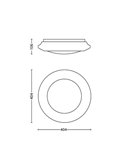 Plafón de Techo LED redondo 20W 2000Lm, CINNABAR, 2700K/4000K Blanco Ø 404mm