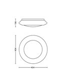 Plafón de Techo LED redondo 20W 2000Lm, CINNABAR, 2700K/4000K Blanco Ø 404mm