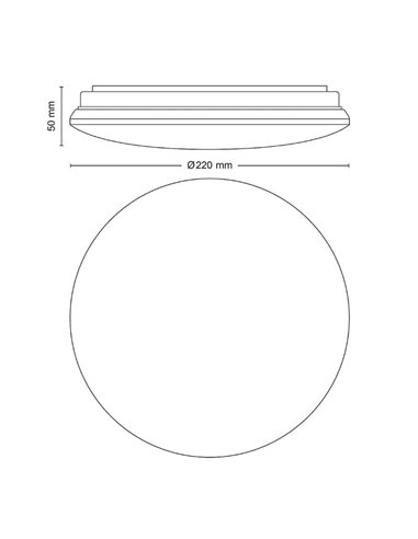 Plafonnier/plafonnier LED MOIRE 6W, 600Lm, 2700K/4000K, blanc