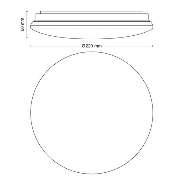 Lámpara/Plafón de techo LED 6W MOIRE, 600Lm, 2700K/4000K, blanco