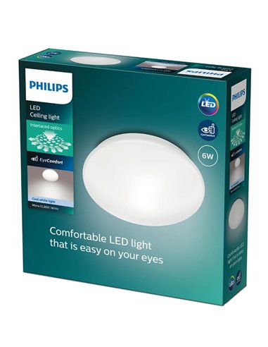 Lámpara/Plafón de techo LED 6W MOIRE, 600Lm, 2700K/4000K, blanco