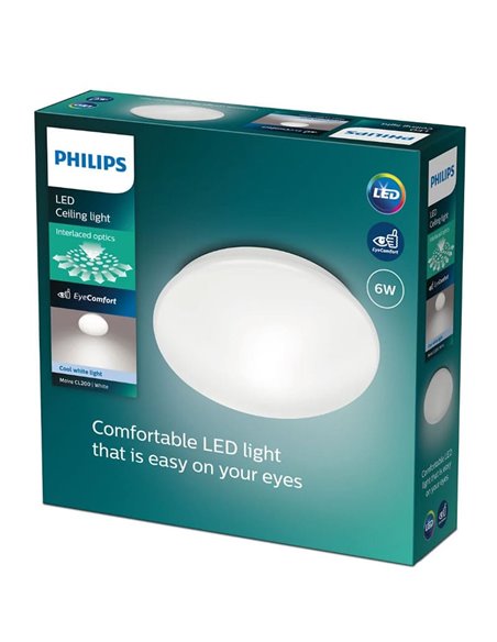 Lámpara/Plafón de techo LED 6W MOIRE, 600Lm, 2700K/4000K, blanco