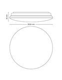 Candeeiro de teto/lâmpada de teto LED MOIRE 6W, 600Lm, 2700K/4000K, branco