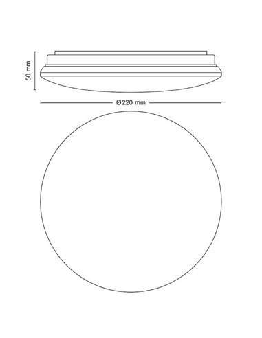Candeeiro de teto/lâmpada de teto LED MOIRE 6W, 600Lm, 2700K/4000K, branco