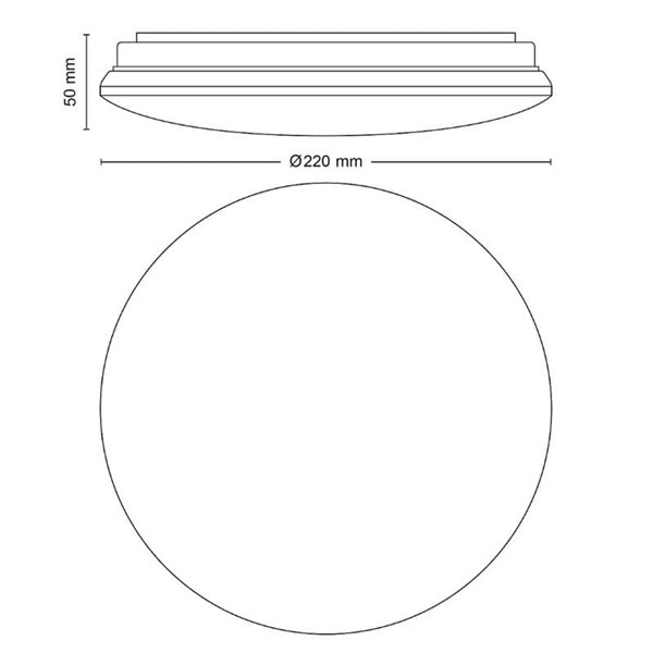 Lámpara/Plafón de techo LED 6W MOIRE, 600Lm, 2700K/4000K, blanco