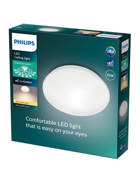 Lámpara/Plafón de techo LED 10W MOIRE, 1000Lm, 2700K/4000K, blanco