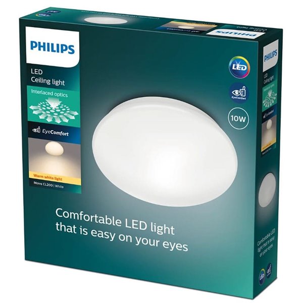 Lámpara/Plafón de techo LED 10W MOIRE, 1000Lm, 2700K/4000K, blanco