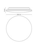 Lámpara/Plafón de techo LED 10W MOIRE, 1000Lm, 2700K/4000K, blanco