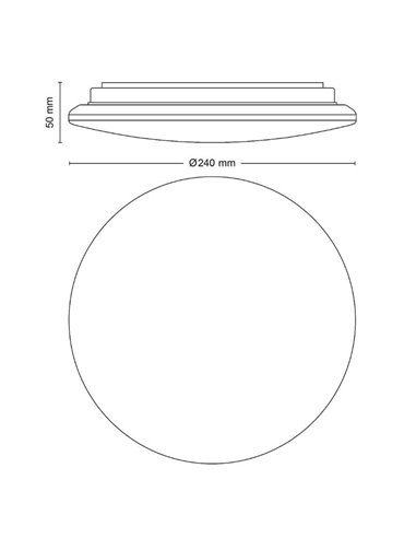 Lámpara/Plafón de techo LED 10W MOIRE, 1000Lm, 2700K/4000K, blanco