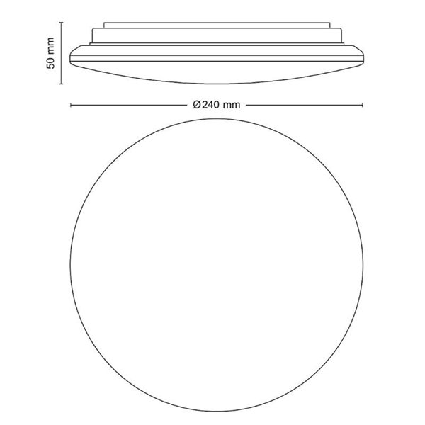 Lámpara/Plafón de techo LED 10W MOIRE, 1000Lm, 2700K/4000K, blanco