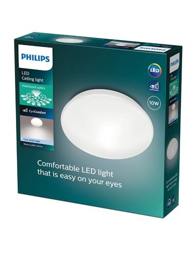 Lámpara/Plafón de techo LED 10W MOIRE, 1000Lm, 2700K/4000K, blanco