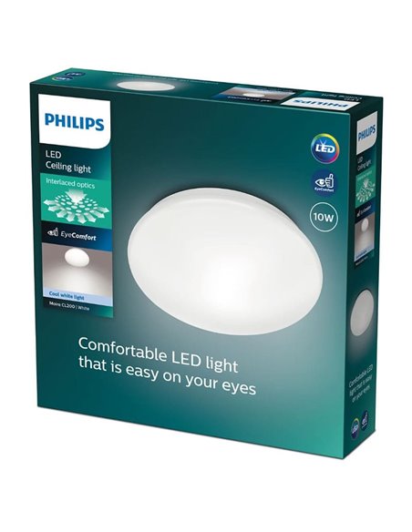 Lámpara/Plafón de techo LED 10W MOIRE, 1000Lm, 2700K/4000K, blanco