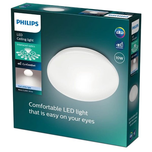 Lámpara/Plafón de techo LED 10W MOIRE, 1000Lm, 2700K/4000K, blanco