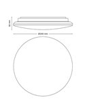 Lámpara/Plafón de techo LED 10W MOIRE, 1000Lm, 2700K/4000K, blanco