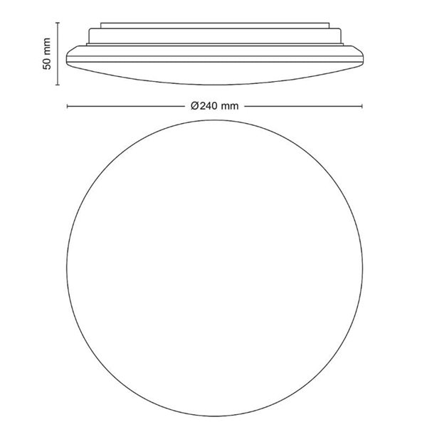 Plafonnier/plafonnier LED MOIRE 10W, 1000Lm, 2700K/4000K, blanc